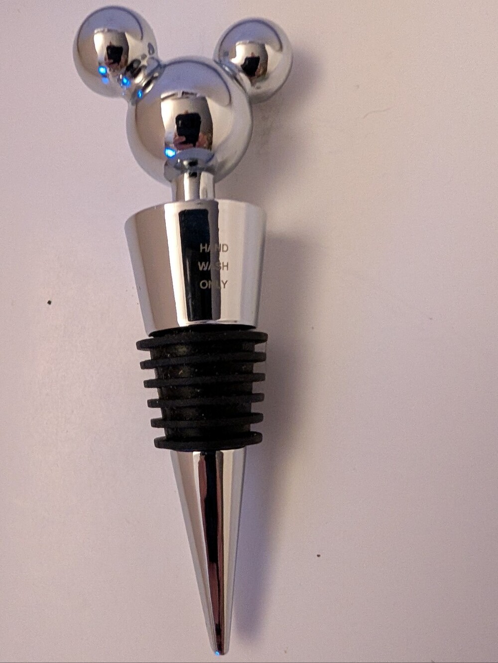 Disney Chrome Mickey Head Bottle Stopper